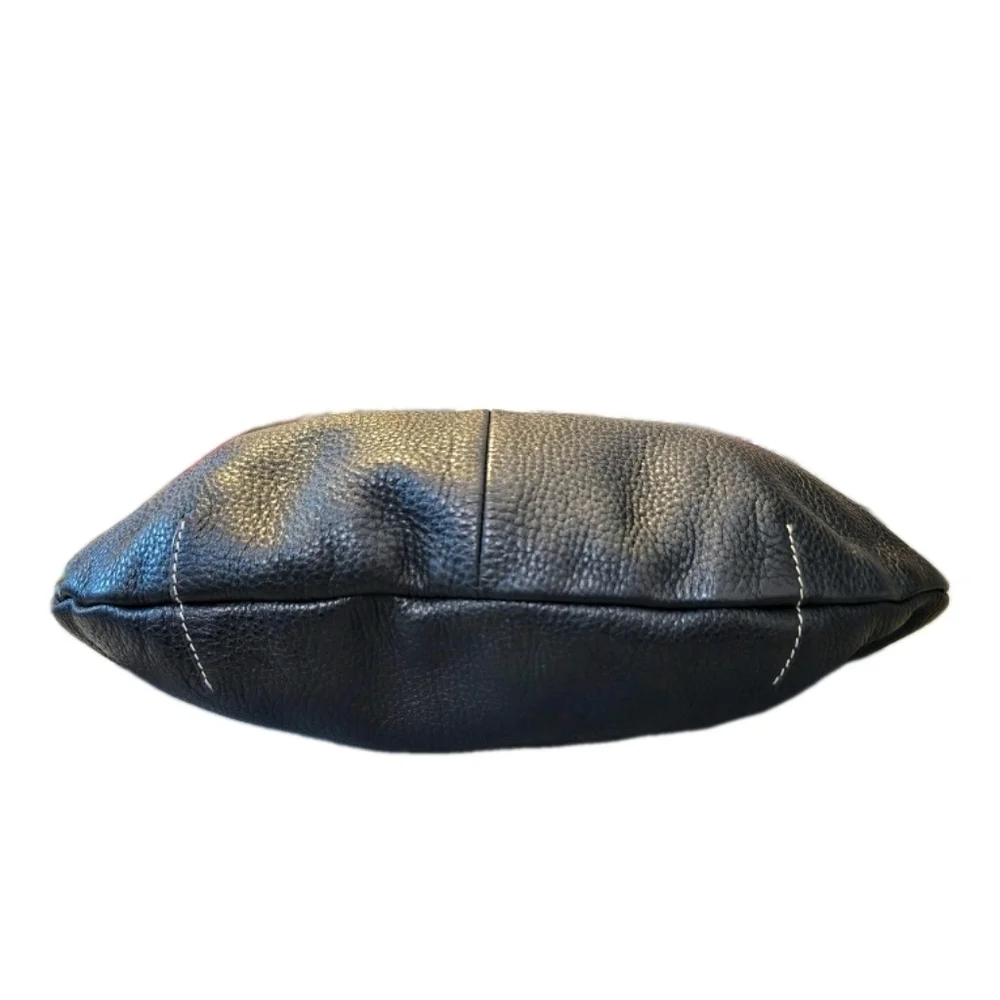 Y2K Black Pebbles Leather Ralph Lauren Shoulder Bag